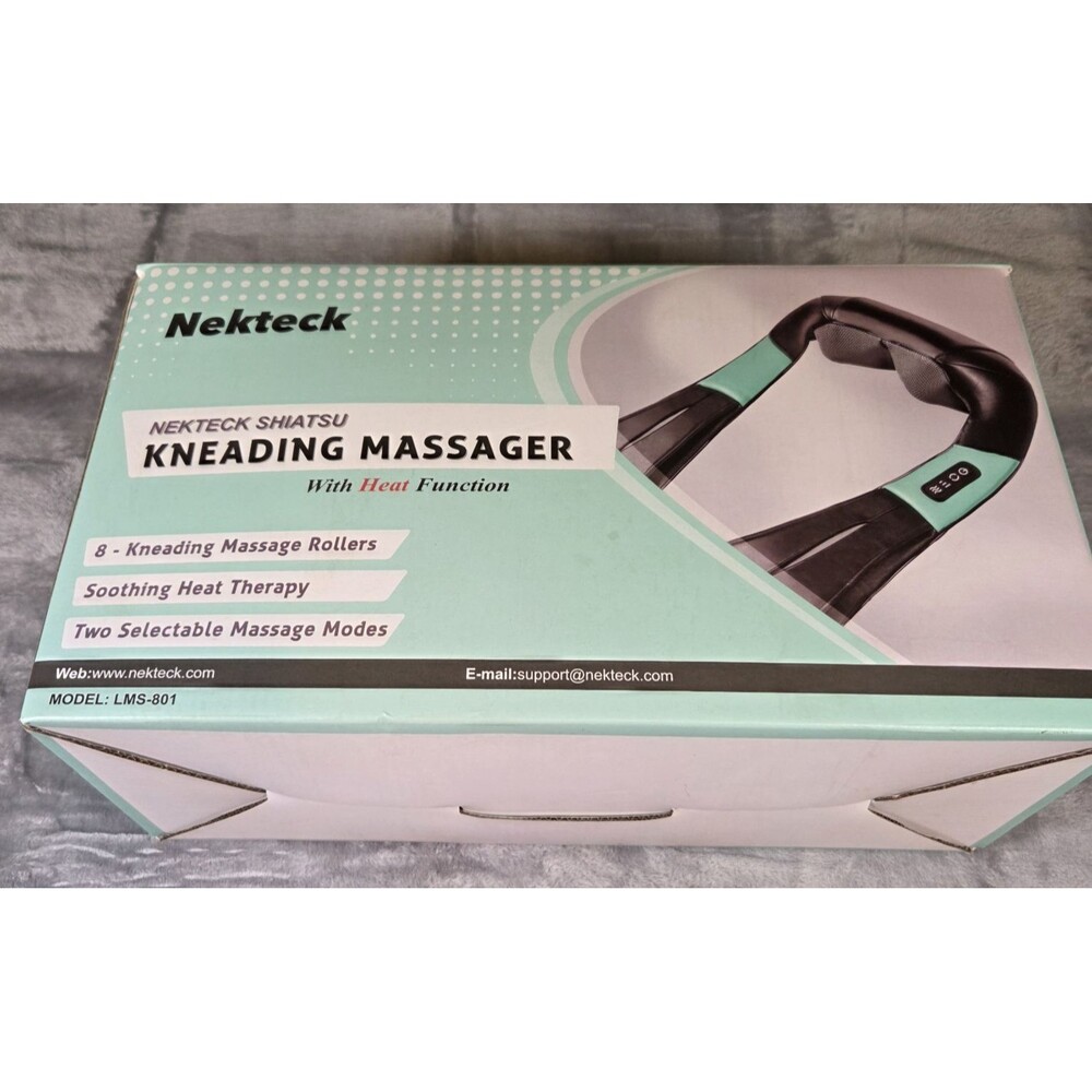 Nekteck Shiatsu Back Shoulder and Neck Massager with Heat Full Body Model LMS-8